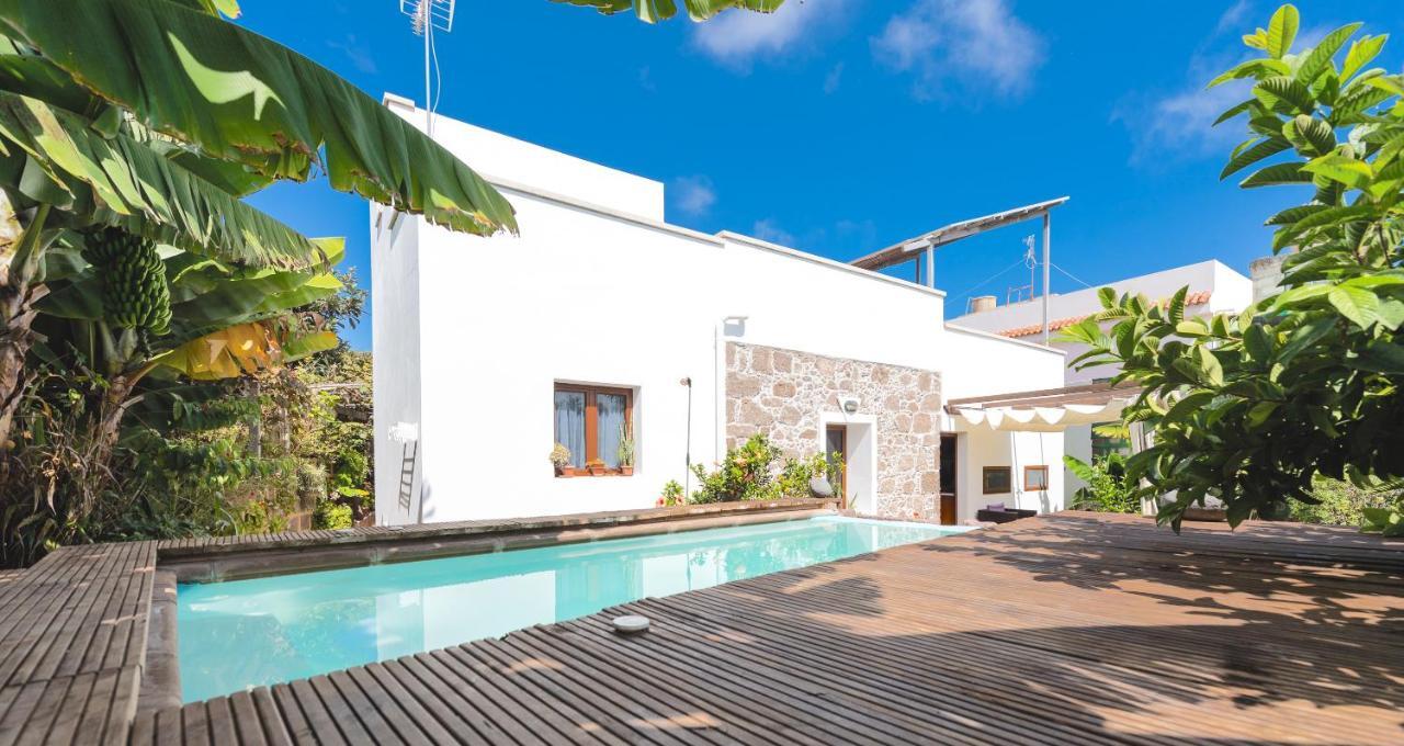 Villa Canaria Piscina Jacuzzi Jardin Santa Maria de Guia de Gran Canaria Exterior foto